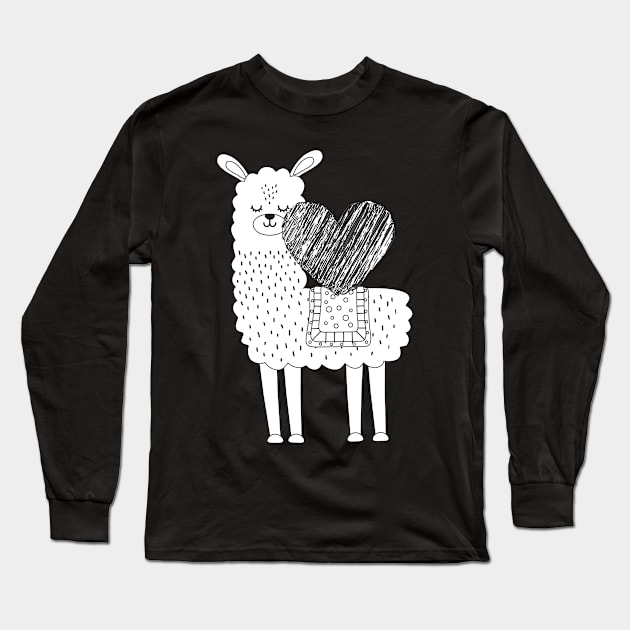 All You Need is Love and Llamas Long Sleeve T-Shirt by Unique Treats Designs